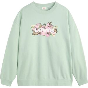 LEVI’S PLUS - Sweater - Pastelgroen - Katoen - Ronde Hals