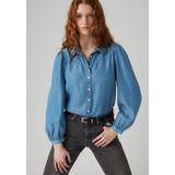 Levi's - Blouse - Bright Mid Stone - Lange Mouwen - Met Pofmouwen