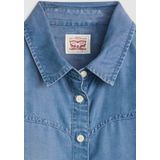 Levi's - Blouse - Bright Mid Stone - Lange Mouwen - Met Pofmouwen