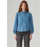 Levi's - Blouse - Bright Mid Stone - Lange Mouwen - Met Pofmouwen