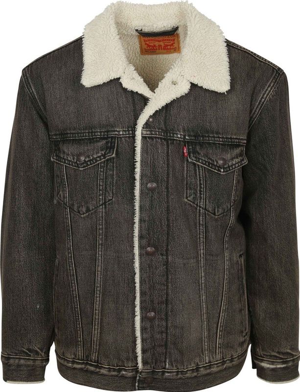 Levi's - Sherpa Jas - Antraciet - Denim - Heren - Tussenjas