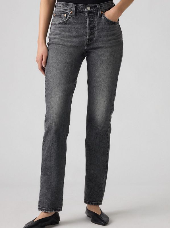 LEVI'S - 501® Original - Rechte Jeans - Blauw - Denim Materiaal