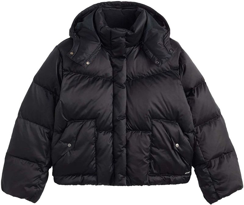 Levi's - WESTERN BUBBLE SHORTIE - Donsjas - Zwart - Dames