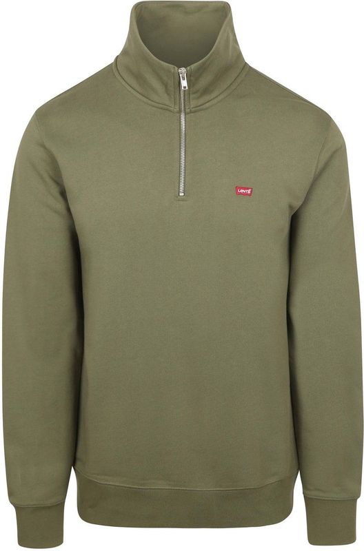 Levi's - Sweater Half Zip - Groen - Heren - Schipperstrui