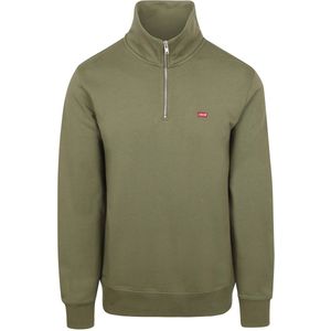 Levi's - ORIGINAL HM 1/4 ZIP - Sweatshirt - MOSS OLIVE