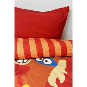 Eenpersoons dekbedovertrek wit kleine hamster - 135 x 200 cm, 2 stuks beddengoed zacht microvezel dekbedovertrek, licht van gewicht met 1 kussenslopen - 50 x 75 cm