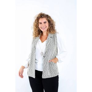 Paprika gilet beige met lurex