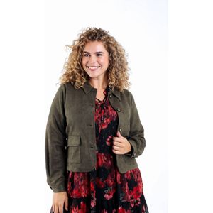 Paprika suede jasje donkergroen