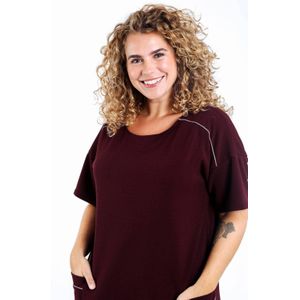 Paprika A-lijn jurk donkerrood