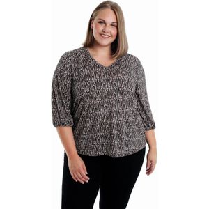 Paprika - Top - Zwart - V-hals - Polyester en Elasthaan