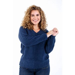 Paprika - Gebreide Trui - Donkerblauw - Met Wol