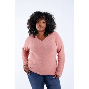 Paprika - Gebreide Trui - Koraalrood - Met Wol