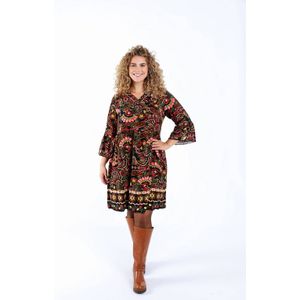 Paprika A-lijn jurk met paisley print multi