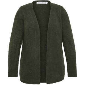 Paprika - Gebreid Vest - Donkergroen - Damesvest - Wol