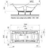 Allibert Lodge Duo inbouw ligbad - 1800x800x440cm - Wit