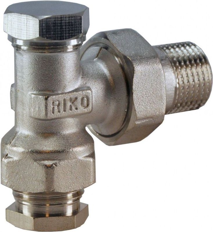 Velluto Riko voetventiel + adaptor 15 mm 1/2 inch haaks