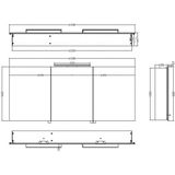 Sanifun Duo-Led spiegelkast Virgilio 140 x 60.