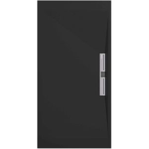 Sanifun douchebak Stone Side Black Smooth 130 x 70 S.