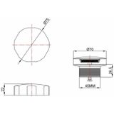 Sanifun - Arthur - Badafvoer - Geborsteld Messing