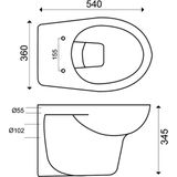 Sanifun hangtoilet Dino 540 mm Wit