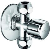 Schell hoekstopkraan met 2 afvoeren 3/8" M