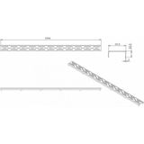Sanifun Los standaard rooster tbv 3e gen douchegoot 1100 mm