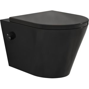 Sanifun - Rumba - Hangtoilet - Mat Zwart - Koud Water Bidet-functie