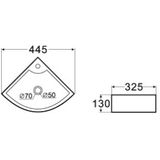 Sanifun wastafel Hobbard 445 x 325 x 130 mm