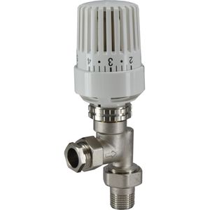 Thermostatisch Radiatorkraan - 1/2 x 15 mm - Inclusief Thermostaatknop en Knelsetje
