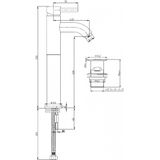 Sanifun wastafelmengkraan Markos Chroom + afvoerplug