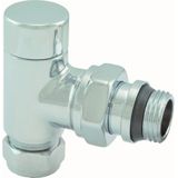 Sanifun luxe voetventiel 1/2 inch met knel aansluiting 15 mm haaks