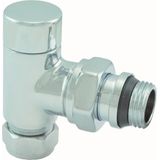 Sanifun luxe voetventiel 1/2 inch met knel aansluiting 15 mm haaks