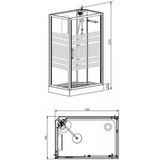 Sanifun complete douchecabine Erna 1200 x 900 Kitvrij