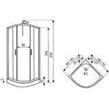 Sanifun complete douchecabine Doriano 90 x 90.