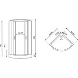 Sanifun complete douchecabine Evarista 800 x 800