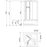 Sanifun complete douchecabine Flavio 800 x 800