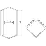 Sanifun douchecabine Manus 90 x 90 Z NANO.