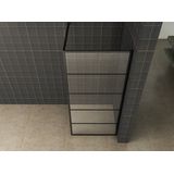 Sanifun inloopdouche Nero 2000 x 1100 NANO