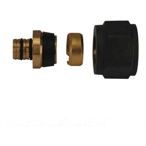 2 x Sanifun luxe adaptor Nero 16 x 2.0 euroconus Zwart