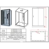 Sanifun complete douchecabine Percy 1150 x 850 kitvrij Rechts