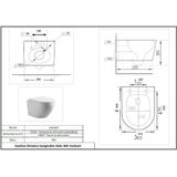 Sanifun Rimless hangtoilet Aldo Wit Verkort
