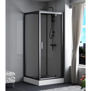Douchecabine - Anapurna - Kitvrij - Grijs Veiligheidsglas - Aluminium Profielen