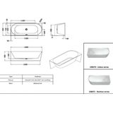 Sanifun hoekbad Nairo R 180 x 80.