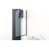 Sanifun badwand Kelderman - 1400 x 800 - zwart