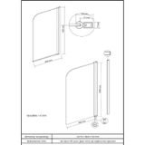Sanifun badwand Kelderman - 1400 x 800 - zwart