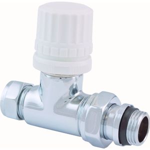 Sanifun luxe thermostaatventiel 1/2 inch met knel aansluiting 15 mm recht