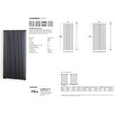 Sanifun design radiator Kyra 1800 x 676 Zwart Dubbele