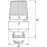 Sanifun thermostatische radiatorkraan Nero 1/2 inch x 1,5 cm haaks.