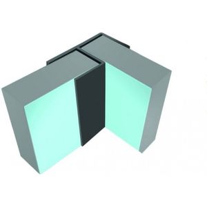 Sanifun buitenhoek Mat Zilver