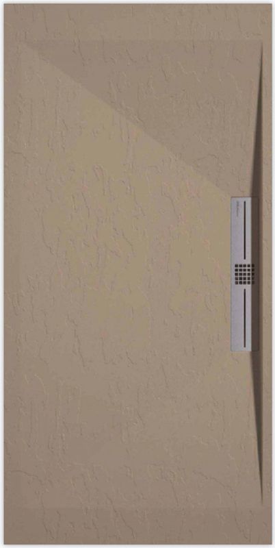 Sanifun douchebak Stone Side Moka Slate 1300 x 700 S